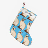 Petite Chaussette De Noël Siamese cat cartoon (Devant (Accrochage))