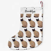 Petite Chaussette De Noël Siamese cat cartoon (Dos)