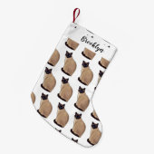 Petite Chaussette De Noël Siamese cat cartoon (Devant (Accrochage))