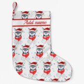 Petite Chaussette De Noël Siberian Husky Dog Breed Christmas Stars (Devant)