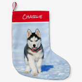 Petite Chaussette De Noël Sibérie Husky Christmas Stocking (Devant)