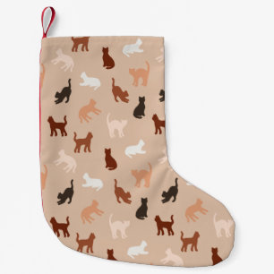 Petite Chaussette De Noël Silhouette de chat