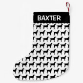 Petite Chaussette De Noël Silhouette de chien du Black Lab (Dos)
