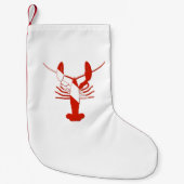 Petite Chaussette De Noël Silhouette de la plongée du homard (Devant)