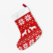 Petite Chaussette De Noël Silhouettes AmStaff du Staffordshire Terrier (Dos (Accrochage))