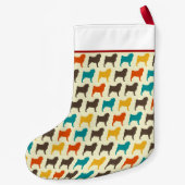 Petite Chaussette De Noël Silhouettes carlin | Chiens personnalisés (Dos)