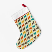 Petite Chaussette De Noël Silhouettes carlin | Chiens personnalisés (Dos (Accrochage))