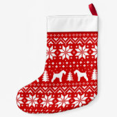 Petite Chaussette De Noël Silhouettes Kerry Blue Terrier Motif mite (Dos)