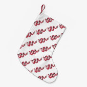 Petite Chaussette De Noël Silhouettes noires et rouges de serpent (Devant (Accrochage))