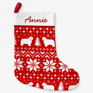 Petite Chaussette De Noël Silhouettes pour chien de mer polonais lowland Mot