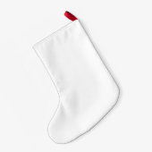 Petite Chaussette De Noël Simple Custom Small Faux Linen Double Sided Print (Dos (Accrochage))