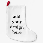 Petite Chaussette De Noël Simple Custom Small Faux Linen Double Sided Print (Devant)