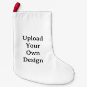 Petite Chaussette De Noël Simple Custom Small Faux Linen Double Sided Print (Devant)