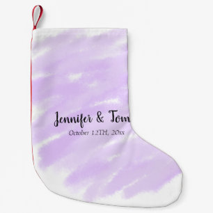 Petite Chaussette De Noël simple minimal ajoutez votre nom mariage personnal