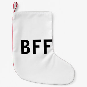 Petite Chaussette De Noël Simple minimal BFF meilleures amies famille nom pe