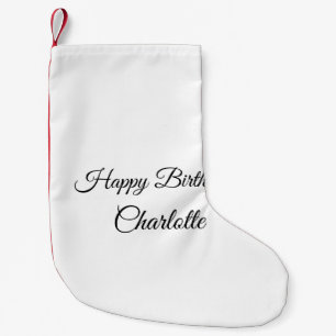 Petite Chaussette De Noël SIMPLE MINIMAL.CUTIE AJOUTEZ NOM BÉBÉ joyeux anniv