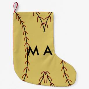 Petite Chaussette De Noël Simple monogramme ajouter votre nom lettre man min