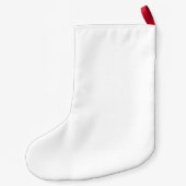 Petite Chaussette De Noël Simple personnalisé petit faux lin Impression doub (Dos)
