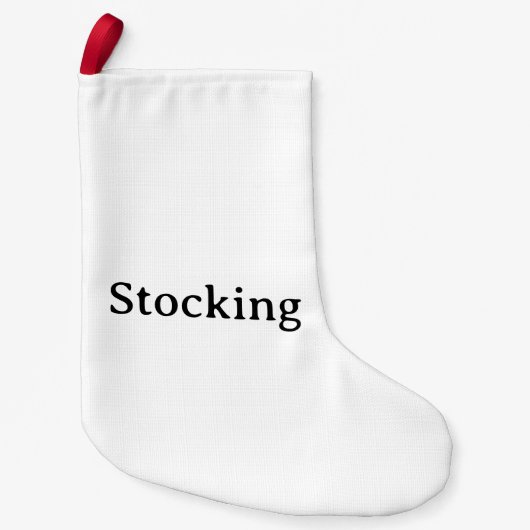 Petite Chaussette De Noël Simple personnalisé petit faux lin Impression doub (Devant)