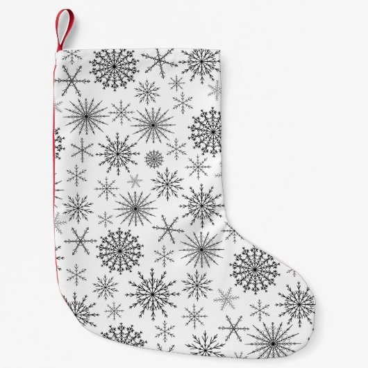 Petite Chaussette De Noël Simple tempête de neige (Devant)