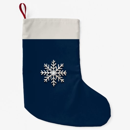 Petite Chaussette De Noël Simples flocs de Noël Snowflake (Devant)