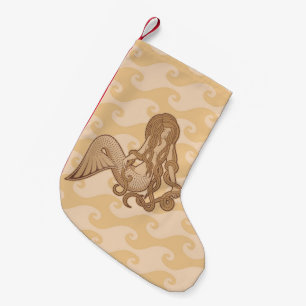 Petite Chaussette De Noël Sirène assise