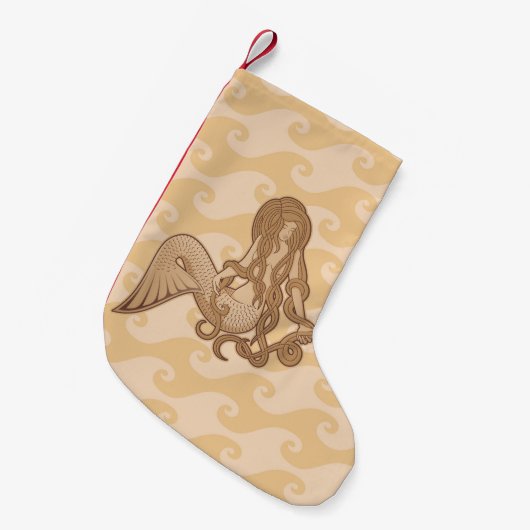 Petite Chaussette De Noël Sirène assise (Devant (Accrochage))