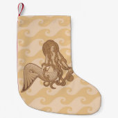Petite Chaussette De Noël Sirène assise (Devant)
