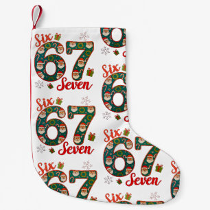 Petite Chaussette De Noël Six Seven 67 6 7 Mème Noël Xmas Chapeau de Père No