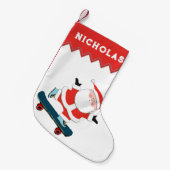 Petite Chaussette De Noël Skateboard cadeau de vacances (Devant (Accrochage))