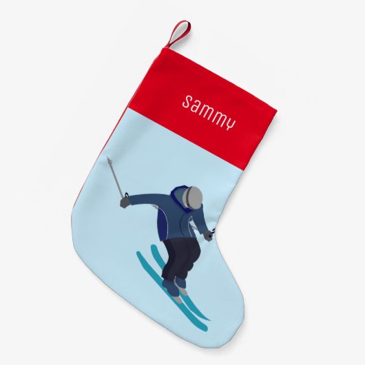 Petite Chaussette De Noël Ski (Devant (Accrochage))