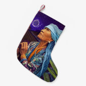 Petite Chaussette De Noël Sky Road Walker Native American Imaginaire Art (Devant (Accrochage))