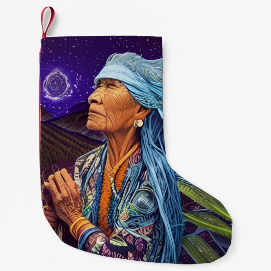 Petite Chaussette De Noël Sky Road Walker Native American Imaginaire Art (Devant)