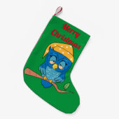 Petite Chaussette De Noël Sleepy Owl Thunder_Cove (Devant (Accrochage))