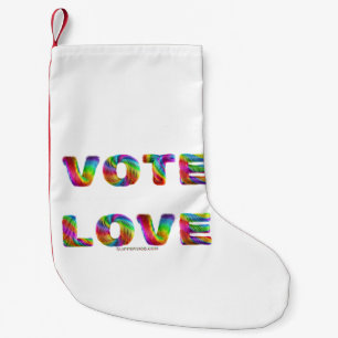 Petite Chaussette De Noël SlipperyJoe vote amour égalité fourrure de couleur