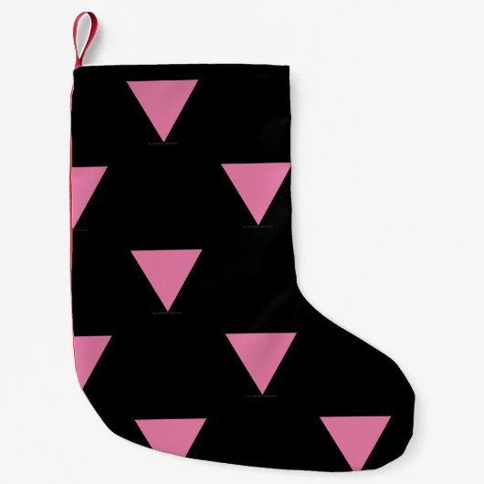 Petite Chaussette De Noël SlipperyJoe's rose triangle drapeau clair rose sym (Devant)