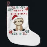 Petite Chaussette De Noël Sloth Noël Neige Hiver Animaux Fentes<br><div class="desc">Le paresseux pour Noël avec des lumières de fées. Animaux amusants avec des cadeaux et de la neige pour les vacances. Aussi drôle pour noël en juillet. Les fentes sont des animaux mignons et parfaits pour Noël.</div>