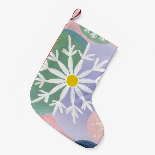 Petite Chaussette De Noël Snowflake Constellations (Devant (Accrochage))
