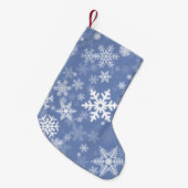 Petite Chaussette De Noël Snowflakes Personnaliser graphique Arrière - plan  (Devant (Accrochage))