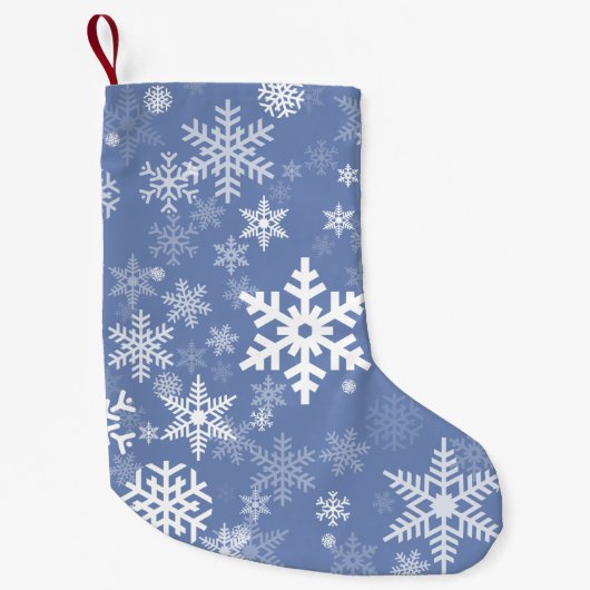 Petite Chaussette De Noël Snowflakes Personnaliser graphique Arrière - plan (Devant)