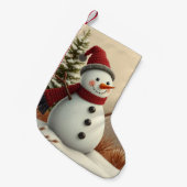 Petite Chaussette De Noël snowman (Devant (Accrochage))
