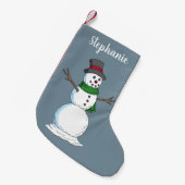 Petite Chaussette De Noël Snowman (Devant (Accrochage))