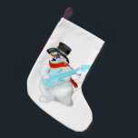 Petite Chaussette De Noël Snowman avec guitare amusant Noël Stocker<br><div class="desc">Snowman avec la guitare Stockings de Noël - PEINTURE MIGNED</div>