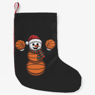 Petite Chaussette De Noël Snowman Basketbal Noël Père Noël Baseball Sport