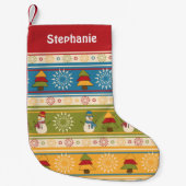 Petite Chaussette De Noël Snowman n'Trees Noël Stocker (Devant)