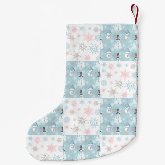 Petite Chaussette De Noël Snowman Snowflake mignon Noël Stocker (Dos)