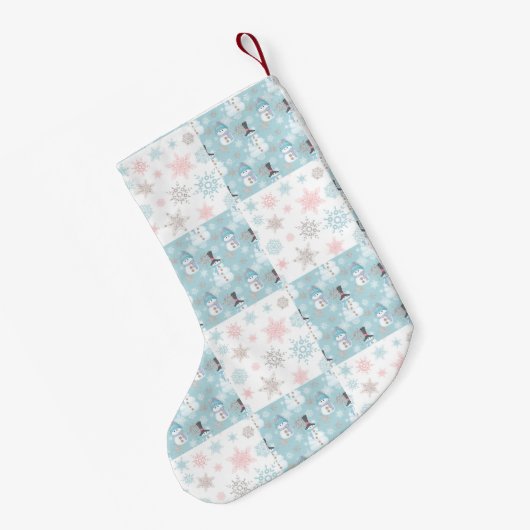 Petite Chaussette De Noël Snowman Snowflake mignon Noël Stocker (Dos (Accrochage))