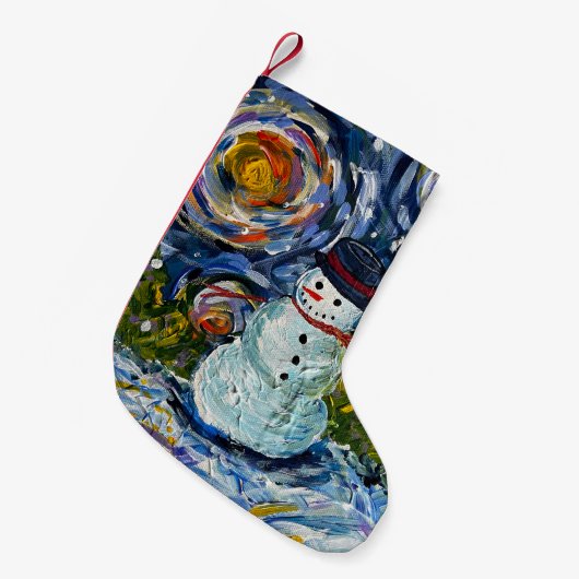 Petite Chaussette De Noël Snowman Stocking (Devant (Accrochage))