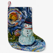 Petite Chaussette De Noël Snowman Stocking (Devant)