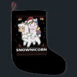 Petite Chaussette De Noël Snownicorn Unicorn Lama Christmas Winter Animals A<br><div class="desc">La licorne court trop doucement sur le Lama. Animaux amusants avec des cadeaux et de la neige aux vacances. Aussi drôle pour Noël en juillet. Les licornes sont des animaux doux et parfaits pour Noël.</div>
